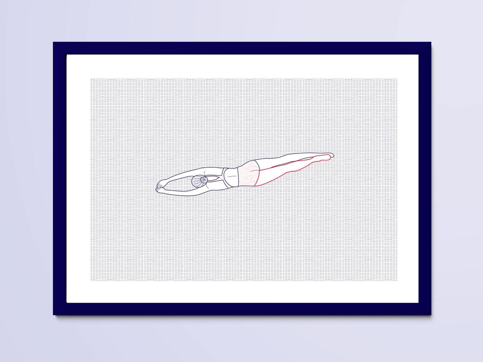 Illustration A4 naiade no. 8/8 brittany bather sea