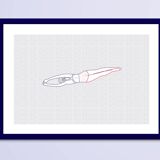 Illustration A4 naiade no. 8/8 bretagne baigneuse mer