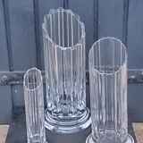 Set of 3 Daum crystal vases model Cythère from the 80s