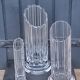 Set of 3 Daum crystal vases model Cythère from the 80s