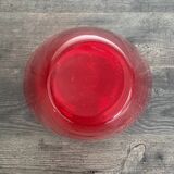 Heart-shaped Murano glass vase – Intense Ruby Red