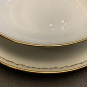 12 assiettes plates en porcelaine de Chartres sur Cher, Tiffonnet et Cie