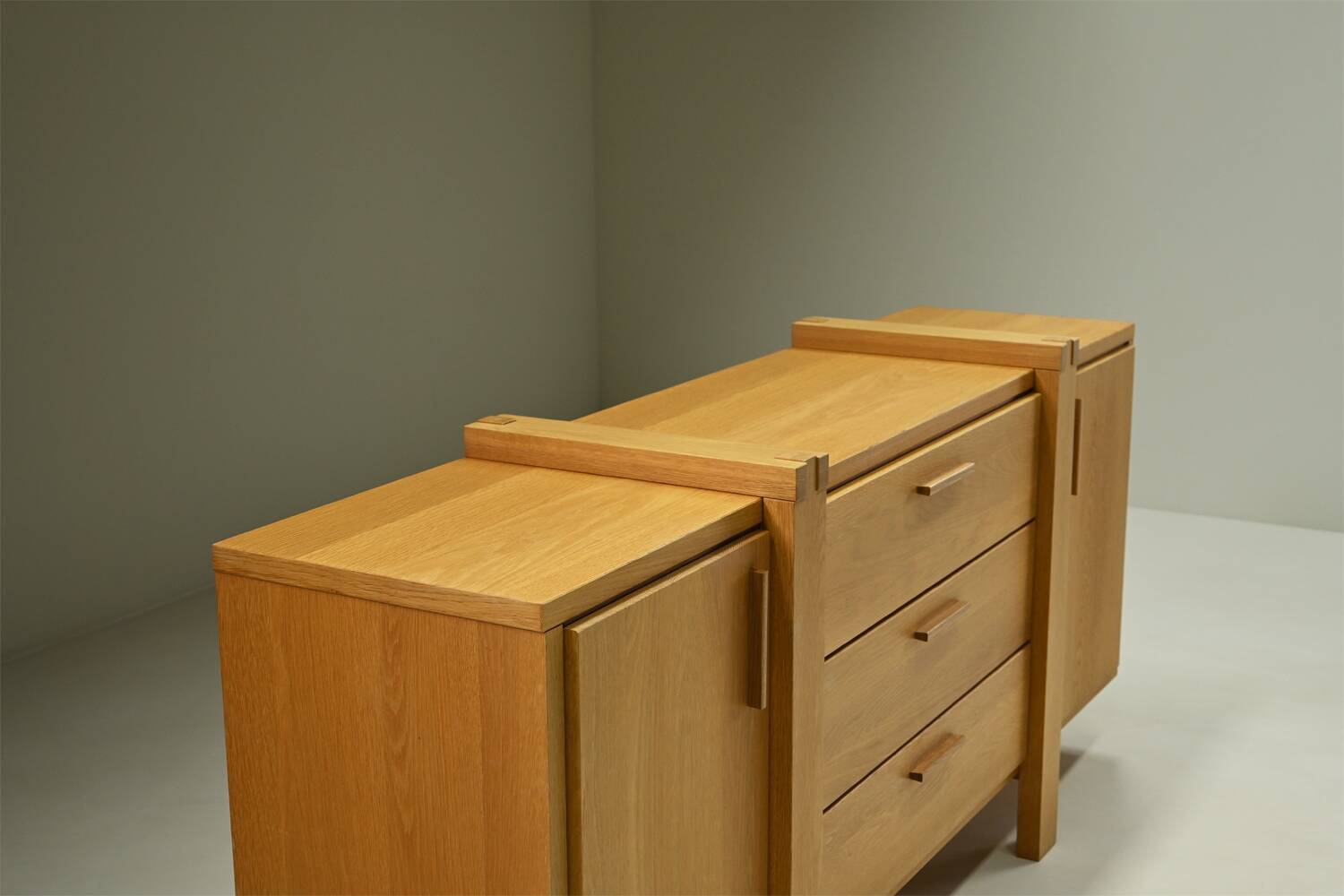 Brustalist oak sideboard, Belgium.