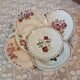 6 mismatched antique soup plates