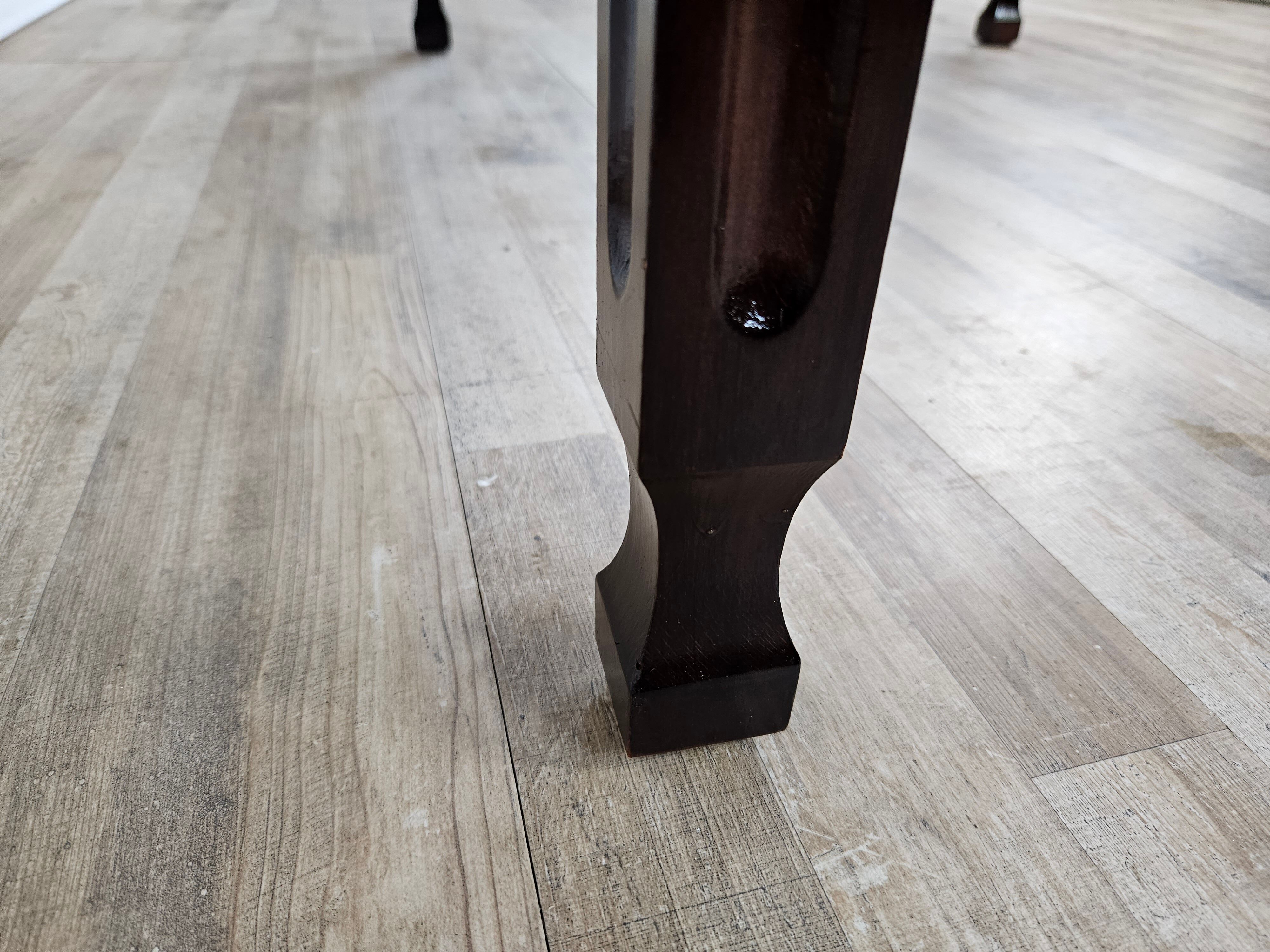 Table à manger extensible de style scandinave en noyer et ébène