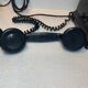 Téléphone à cadran en bakelite noire