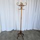 Porte-manteau vintage en bois cintré, arbre à hall Thonet, meuble d'entrée en bois foncé