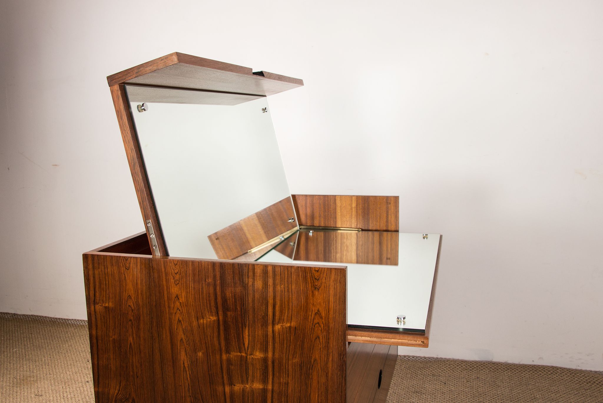 Rosewood chest of drawers designed by Paul Geoffroy published by Roche Bobois.