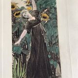 Laurence Alma Tadema etching: Sunflowers