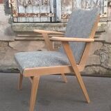 Fauteuil pied compas scandinave