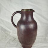 Sandstone pitcher with brown glaze - red by Geneviève BAPTENDIER Laurence MOLINARD