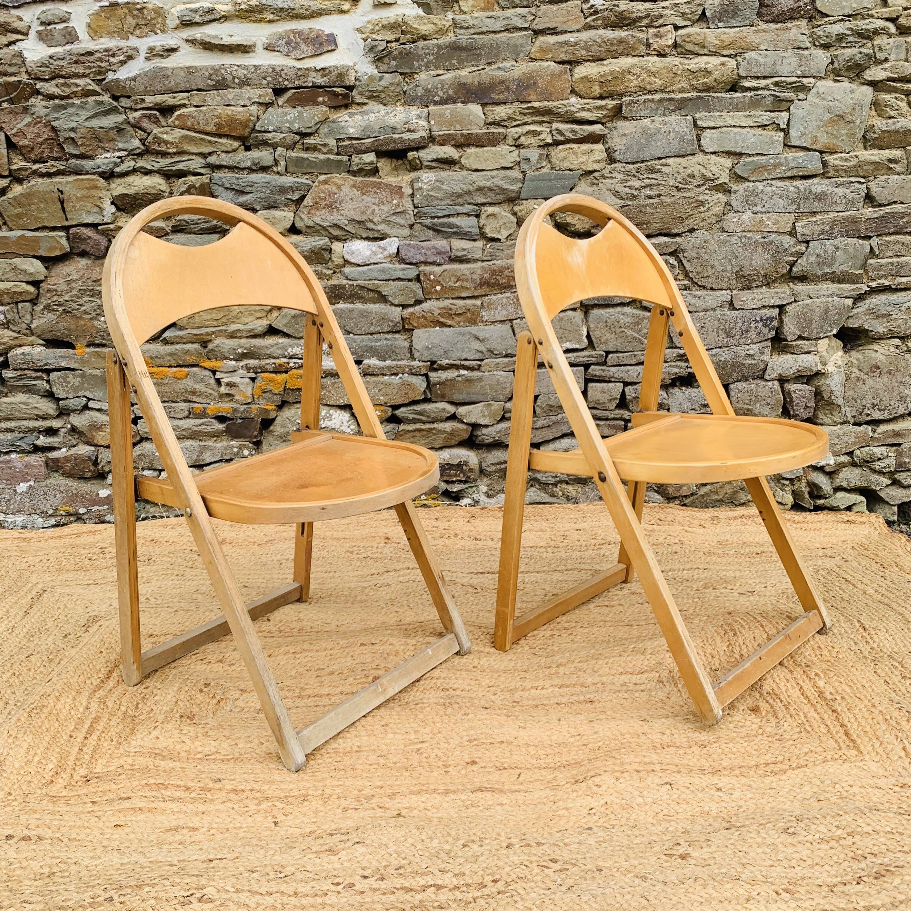 Vintage OTK folding chair pair