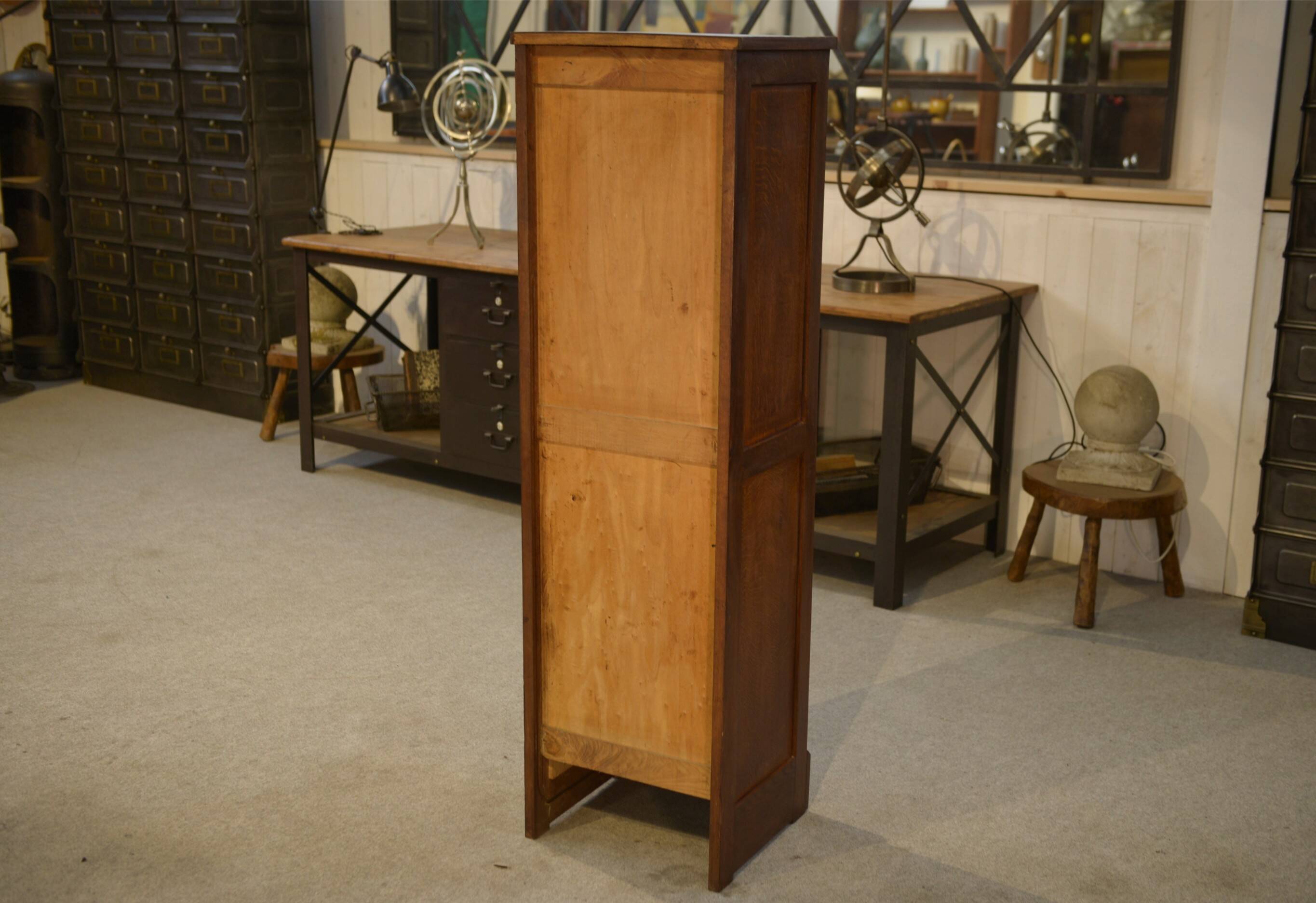 Oak filing cabinet from the 1950s