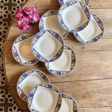Lot of 10 old soup plates - Badonvillier Bornéo model