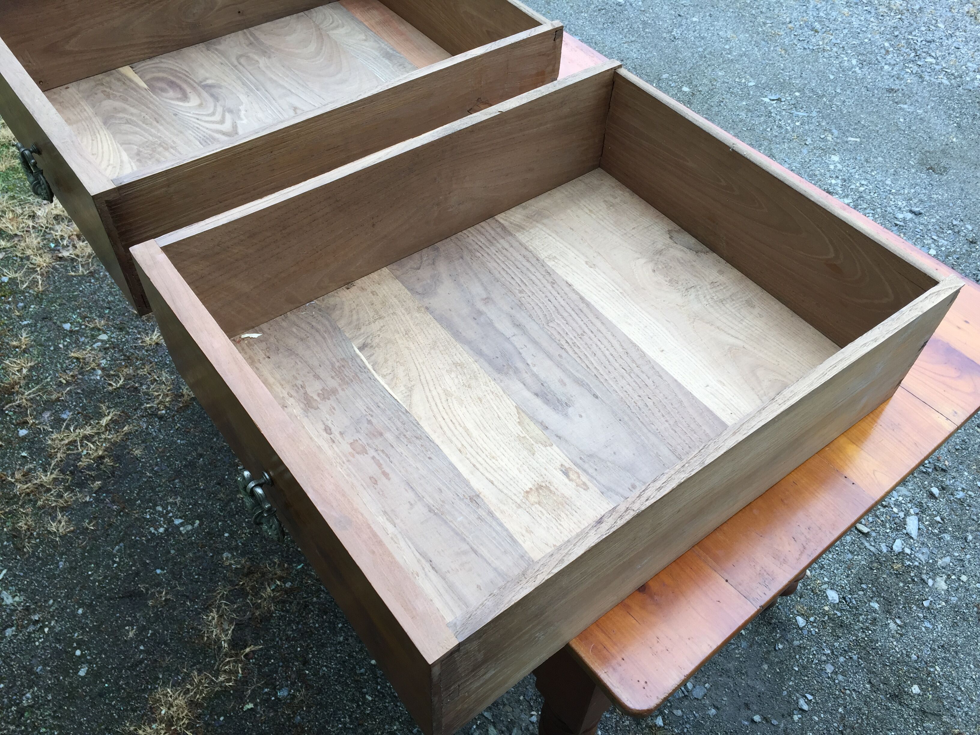 Louis Philippe style farmhouse table in solid cherrywood