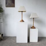 Pair of wicker table lamps from the 60s