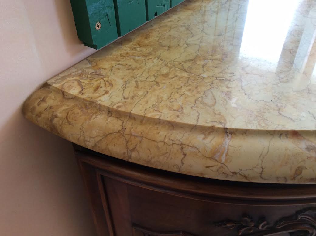 Ancient row with marble