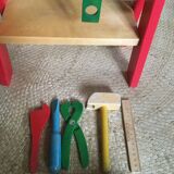 Children's wooden workbench