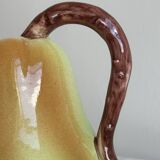 Pear-shaped ceramic slip pitcher
