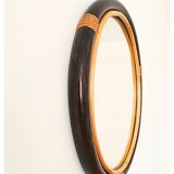 1970s Round Bamboo Mirror