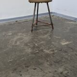 Metal and wood industrial stool