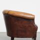 Sheepskin leather club chair