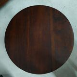 Table basse ronde en guéridon et acajou