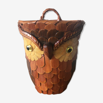 Owl wicker basket