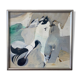 Peinture à l’huile abstraite abstraite vintage suédoise « Flux » du milieu du siècle, encadrée