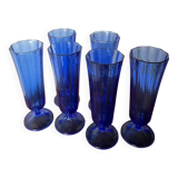 Cobalt blue champagne flutes