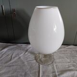White opaline vase vintage 70's - 32 cm