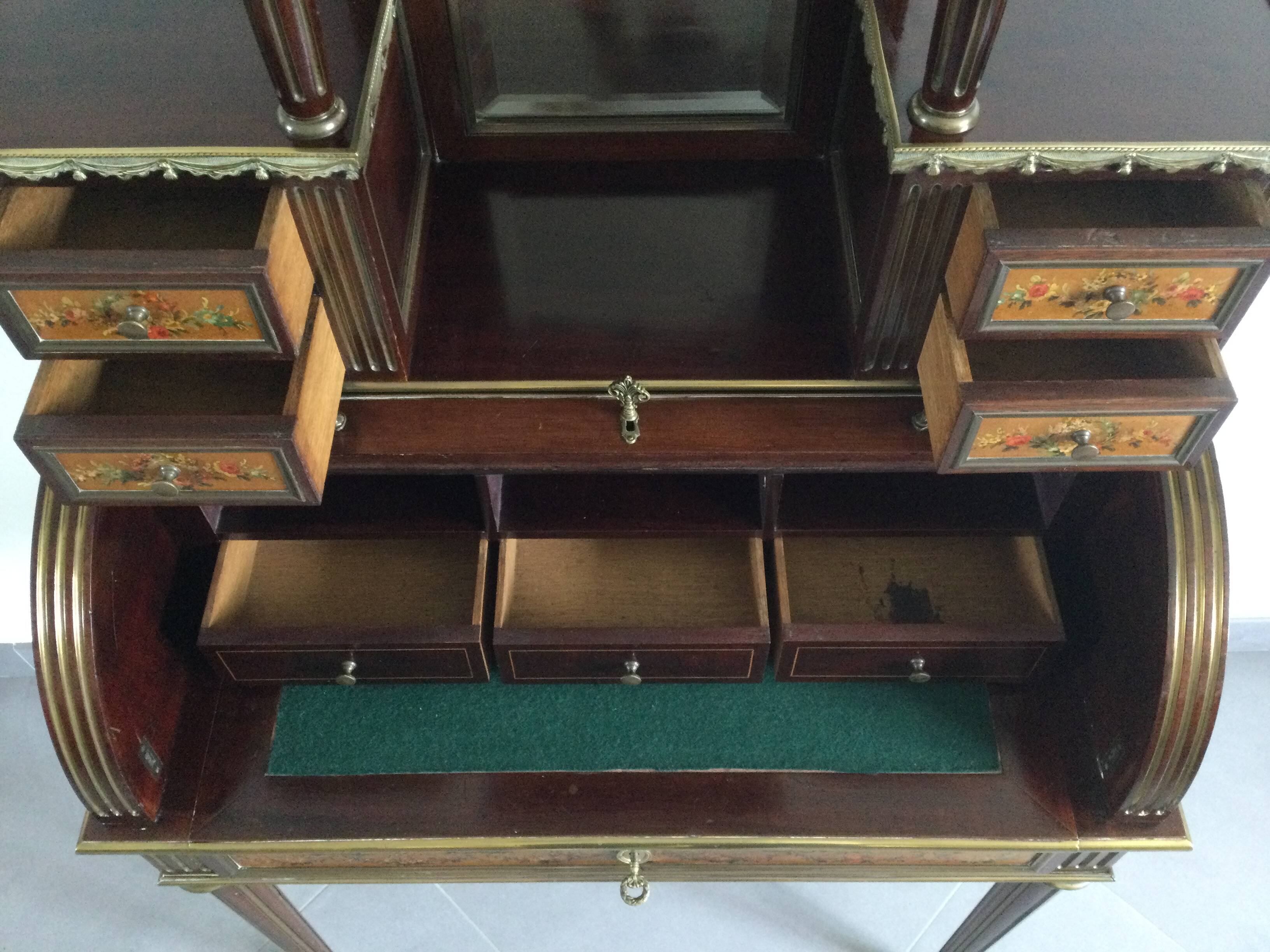 Louis XVI Style Mahogany Bonheur Du Jour