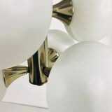 Kaiser chandelier with 9 arms in chrome, 1960s, Germany