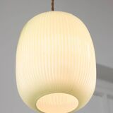 Mid-Century Italian Brass and Glass Pendant Lamp