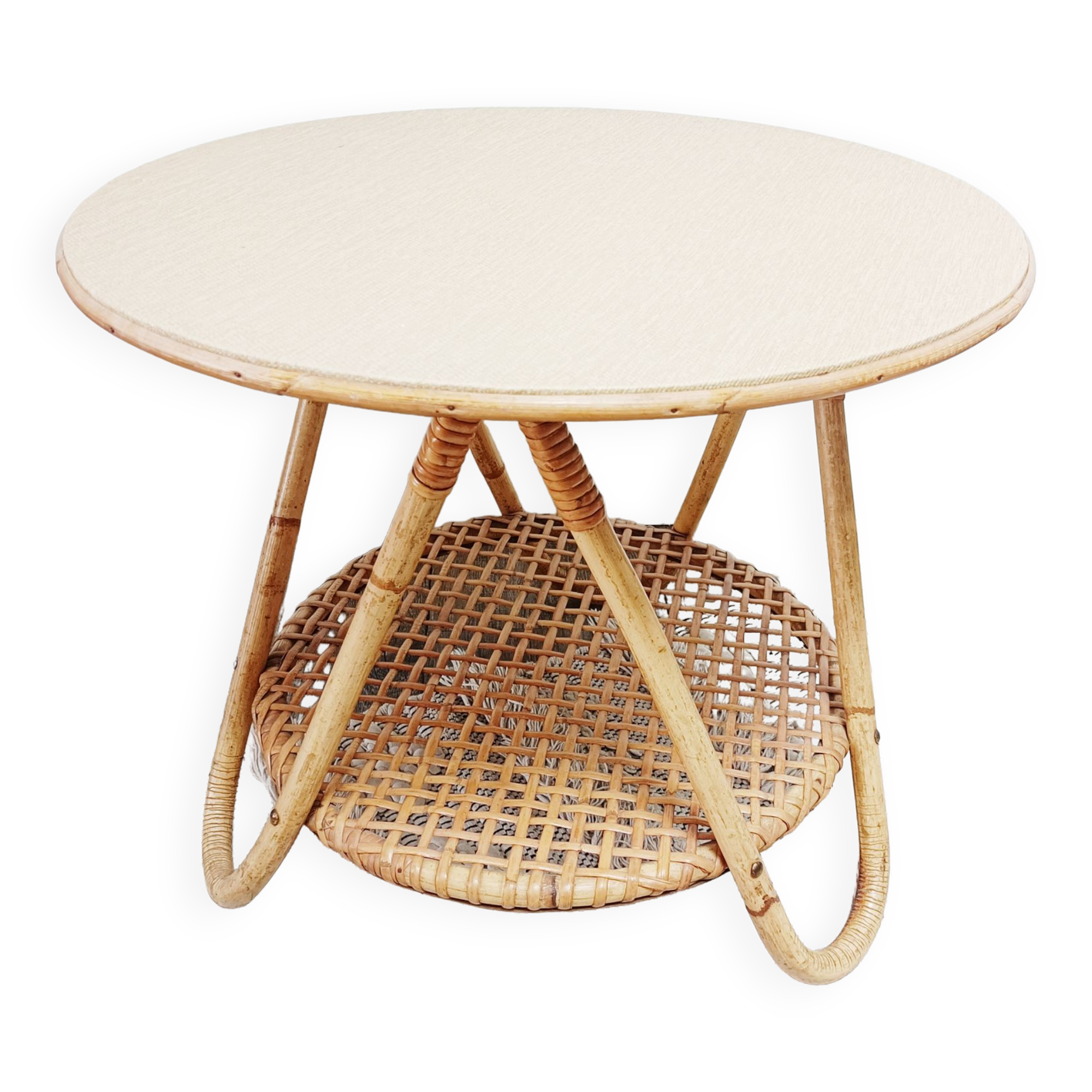Rattan round table