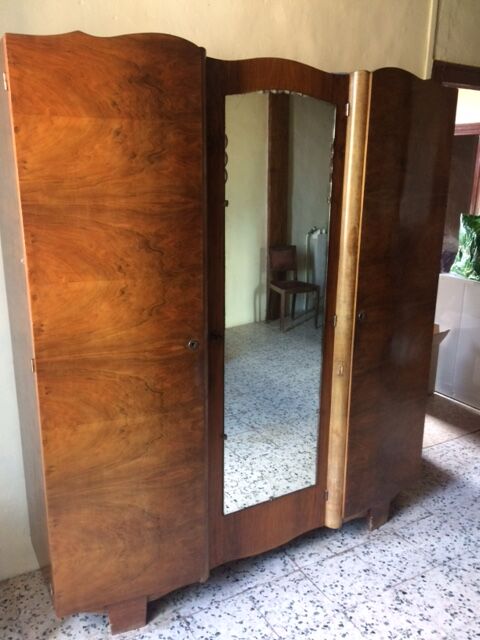 Walnut art deco wardrobe 1930s