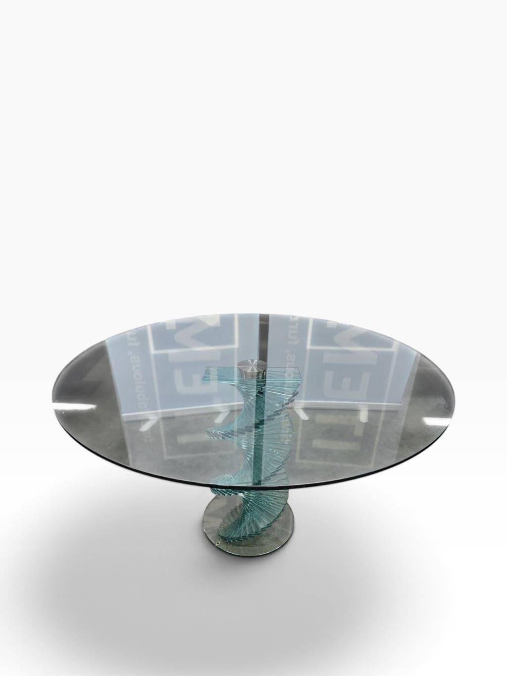Vintage twisted glass table from the 90s.