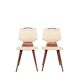 ensemble de 2 chaises de salle à manger vintage en contreplaqué