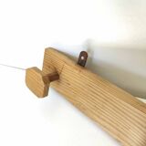 Wooden wall coat rack 3 hexagonal hooks