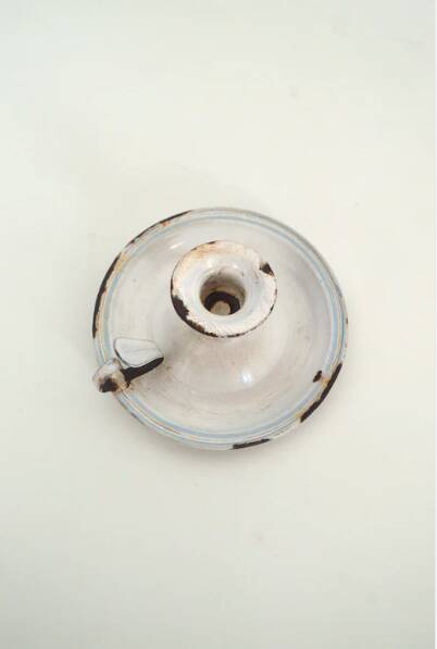 Enamelled candle holder