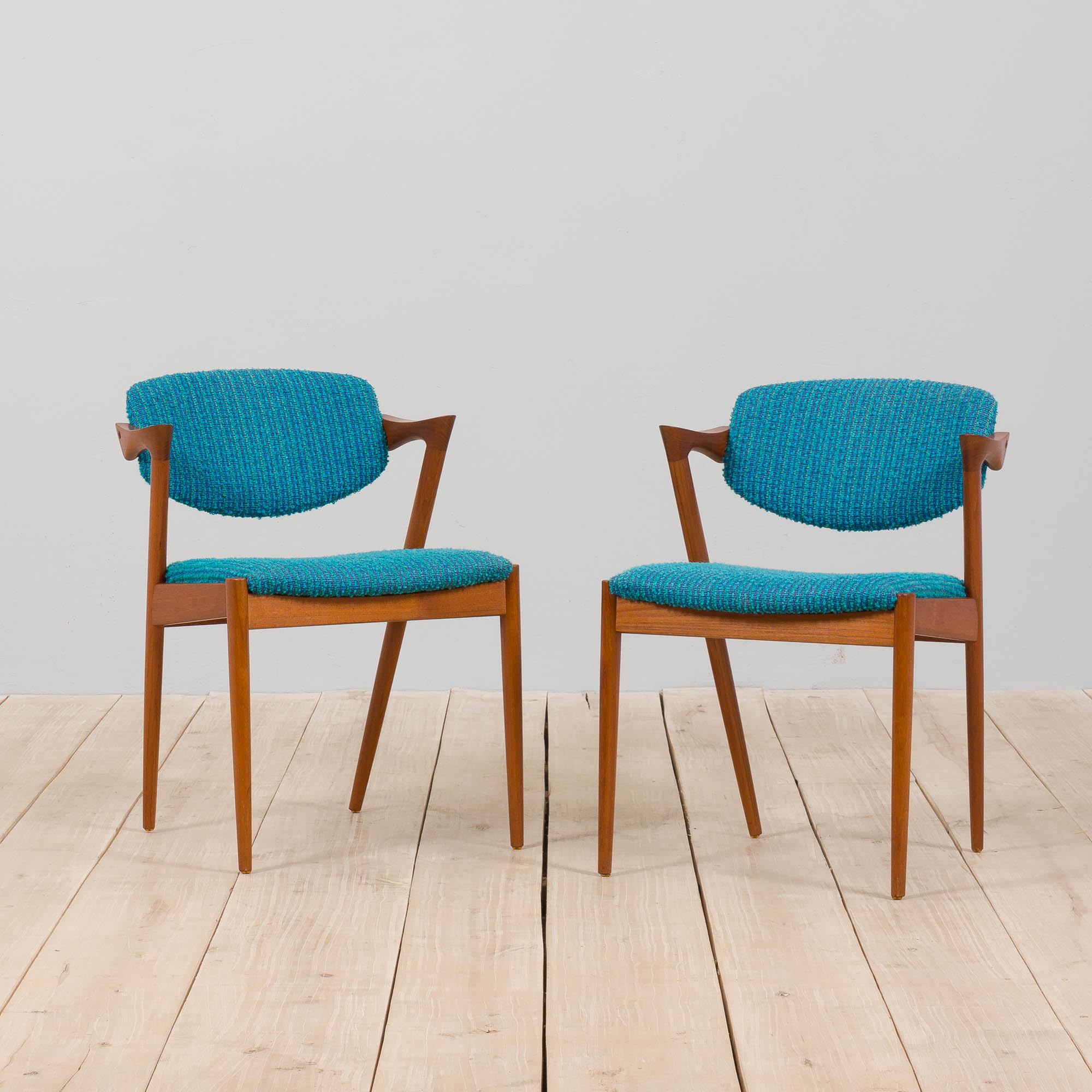 Paire de chaises en teck Kai Kristiansen, Danemark, années 60