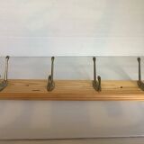 Wooden coat rack with four hooks
