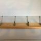 Wooden coat rack with four hooks