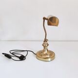Golden brass desk/banker's lamp