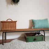 Old kindergarten bench wood and metal