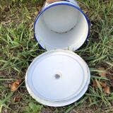 Enamelled jug, bowl and bucket