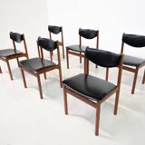Mid-Century Modern Set of 6 Scandinavian Chairs, 1960s