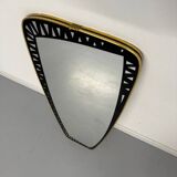 Antique asymmetrical mirror, Italian design by Dorian Tacchini, 1960s