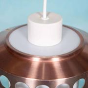 Suspension d'époque spatiale années 60/70, suspension lumineuse suédoise