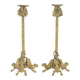 Pair of gilded bronze candlesticks from the Napoléon III period.